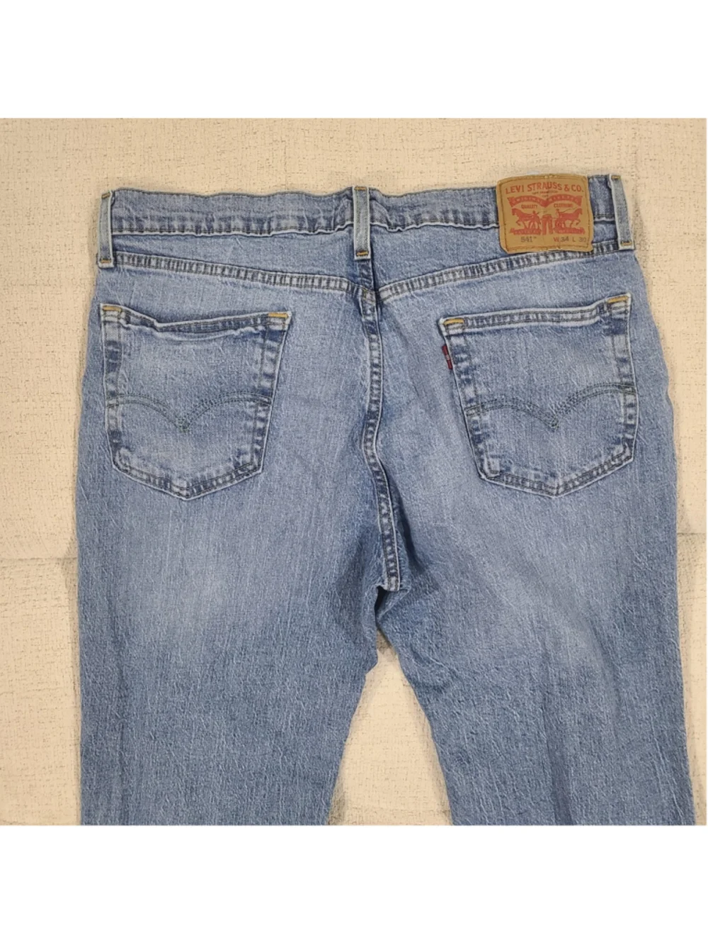 Levis 541 Athletic Taper Fit Jeans Mens 34x30 Blue Medium Wash Stretch Flex